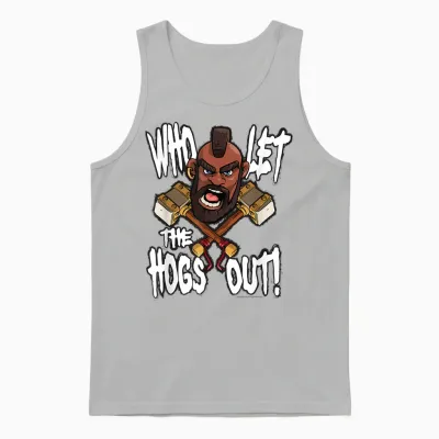 Clash of Clans Who Let the Hogs Out! Hog Rider Unisex Tank Top - Ash