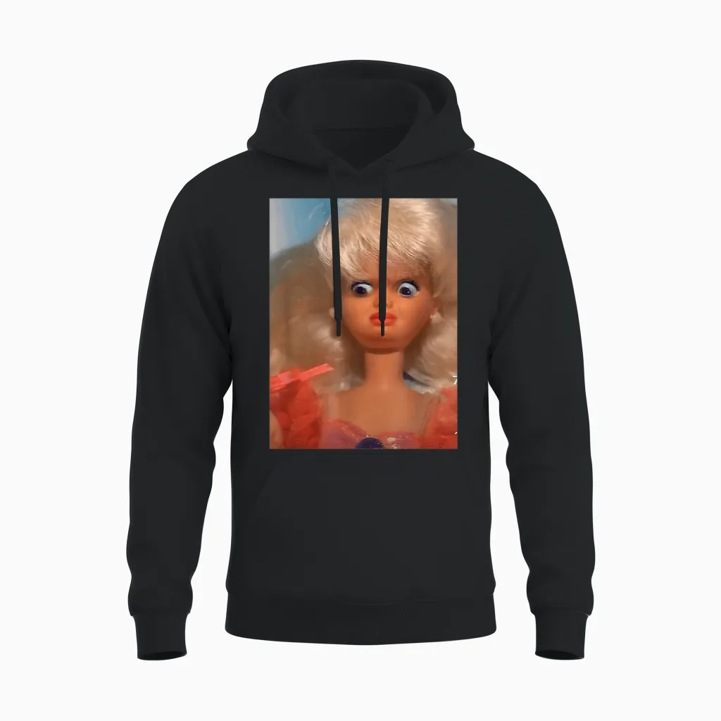 Disgusting Doll Meme Face - Memes & Humor Unisex Hoodie in Black