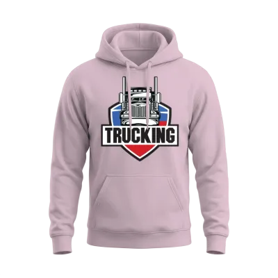 Trucking Shield Tee – Classic American Power Unisex Hoodie - Light Pink