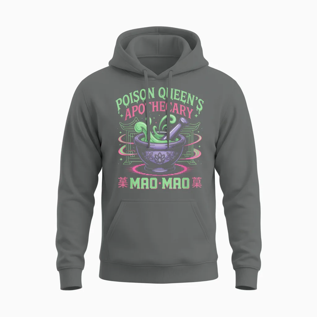 Poison Queen Apothecary Medicine Cute Anime Diaries Kawaii Unisex Hoodie in Graphite Heather