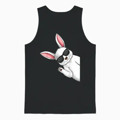Hasen Kaninchen Hase Kinder Junge Mädchen Unisex Tank Top - Black