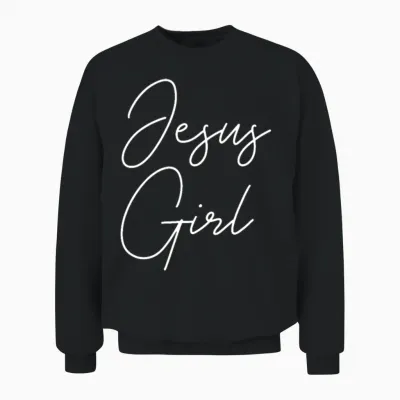 Christian Jesus Girl Unisex Sweatshirt - Black