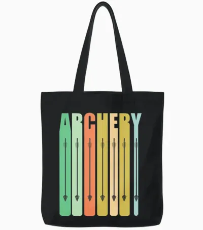 Archery Archery Retro Tote Bags - Black
