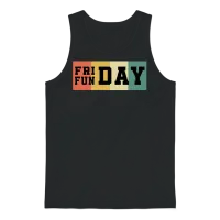 Friday Funday Unisex Tank Top - Black – 1