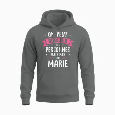 Woman Humour Girlfriend Personalized Gift Bff First Name Marie Unisex Hoodie - Graphite Heather