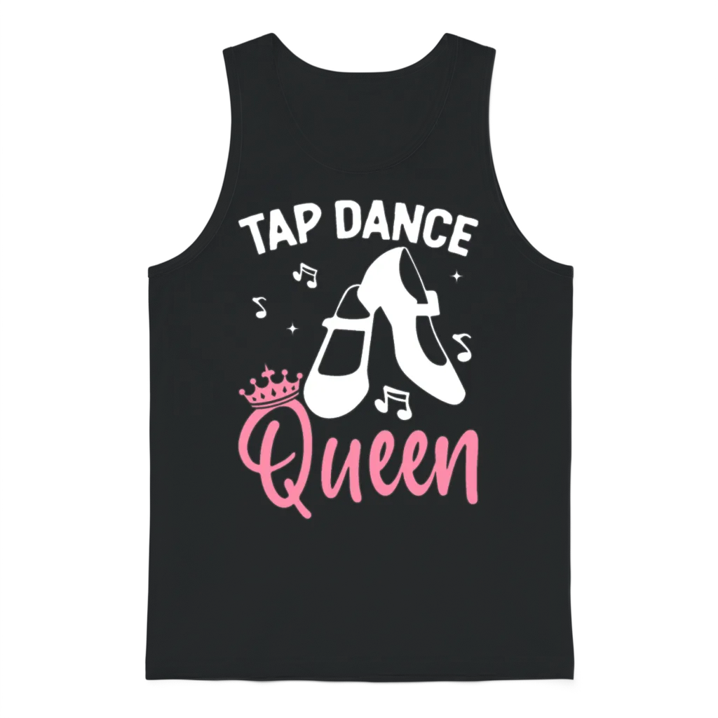 Dancing Female Tap Dancer Unisex Tank Top - Black