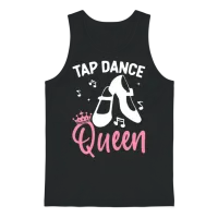 Dancing Female Tap Dancer Unisex Tank Top - Black – 1