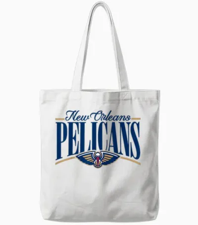 Nba - Logo De La New Orleans Pelicans Tote Bags - White