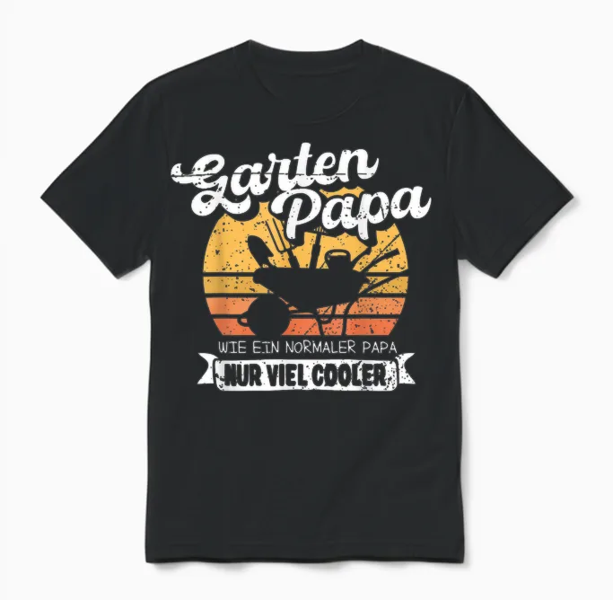 Garten Papa Lustiges Gärtner Spruch Outfit Vatertag Vater Unisex T-Shirt in Black