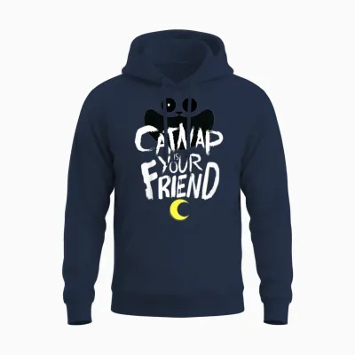 Child Poppy Playtime Catnap Is Your Friend For Unisex Hoodie - Navy
