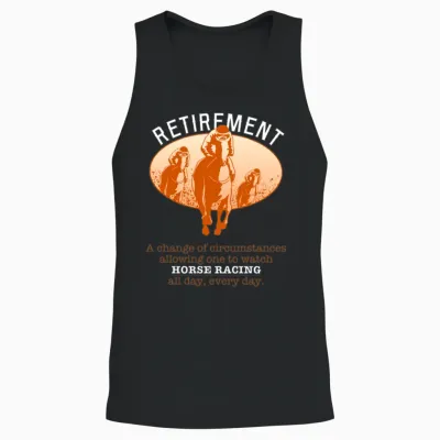 Pension Horse Racing Unisex Tank Top - Black