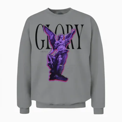 Back Print Angel Y2k Streetwear Aesthetic Women's Men's Angel Unisex Sweatshirt - Sport Grey