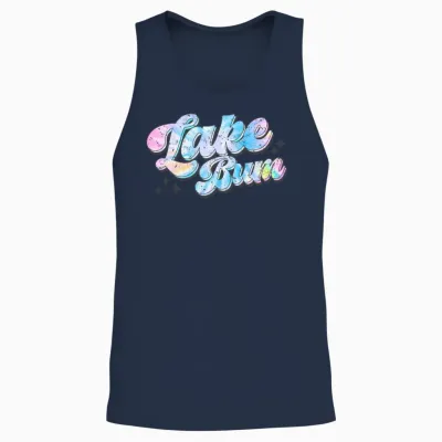 Tie Dye Lake Bum Unisex Tank Top - Navy