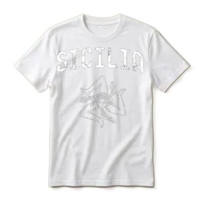 Sicilia Italy Sicily Sicilian Siciliano Italia Ita Unisex T-Shirt - White