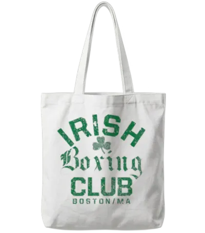 Irish Boxing Club Boston Massachusetts Tote Bags - White