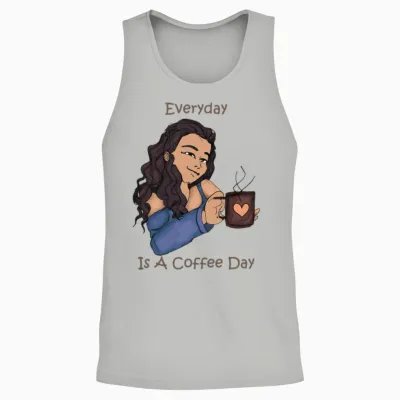Everyday Is a Coffee Day Unisex Tank Top - Ash