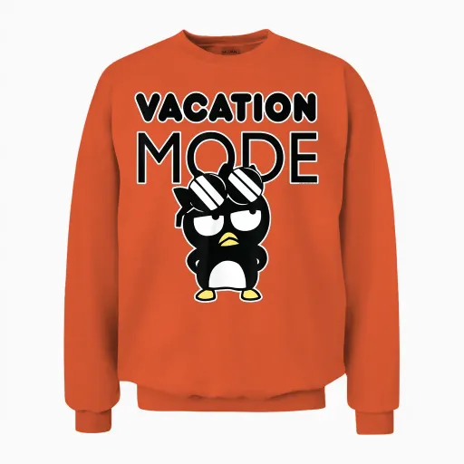 Badtz-Maru Vacation Mode - Summer & Beach Unisex Sweatshirt in Orange