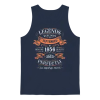 1956 Year Birthday Since September 1956 Unisex Tank Top - Navy – 1