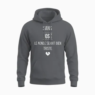 Without José, the World Would Be Very Sad T-Shirt, Black, S Unisex Hoodie - Charcoal