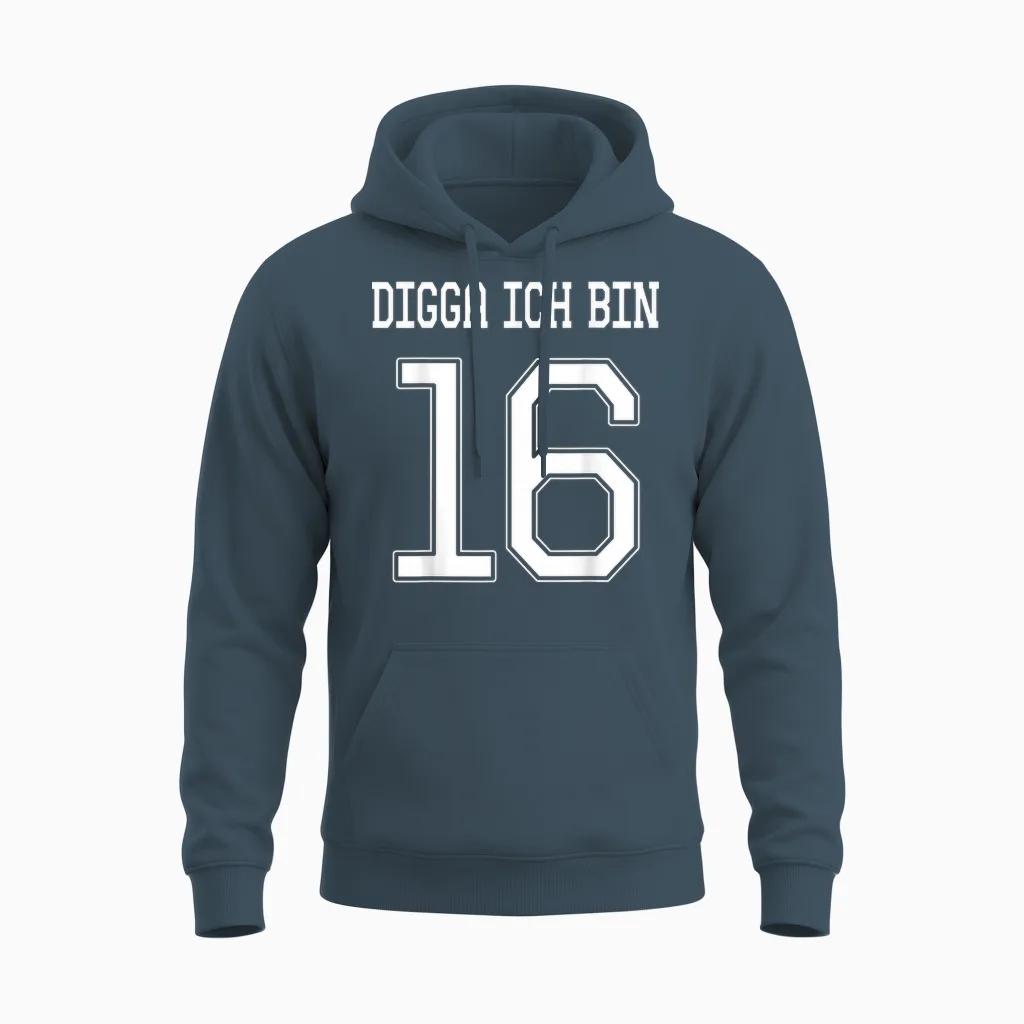 16 Jahre Digga Geburtstagsgeschenk 16. Geburtstag Unisex Hoodie in Dark Heather