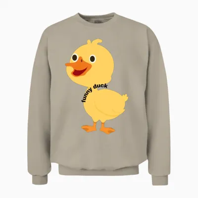 Funny Duck Unisex Sweatshirt - Sand