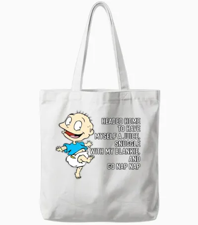 Tommy Pickles - Juice, Blankie & Nap Nap Tote Bags - White
