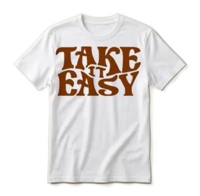 Take It Easy,retro,vintage Unisex T-Shirt - White