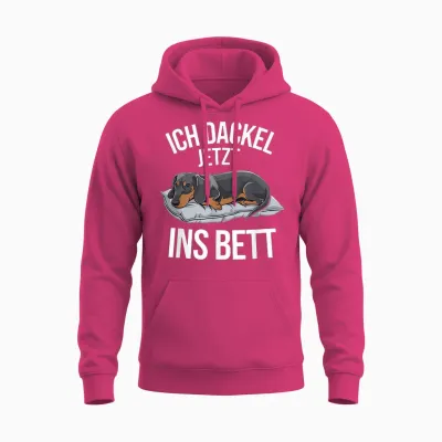 Ich Dackel Jetzt Ins Bett Offizielles Schlafshirt Dackel Unisex Hoodie - Heliconia