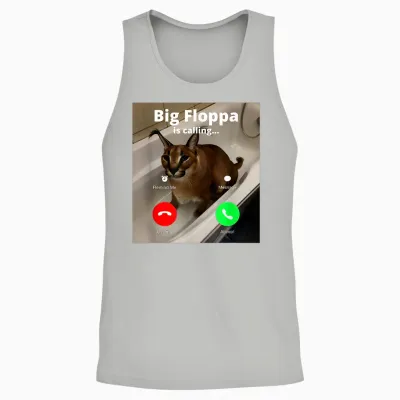 Lustiger Big Floppa Mein Geliebter Big Floppa Ruft Meme Cat Unisex Tank Top - Ash