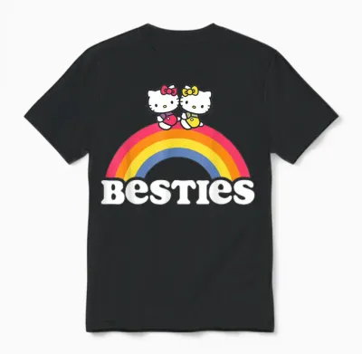 Hello Kitty and Mimmy Besties Unisex T-Shirt - Black