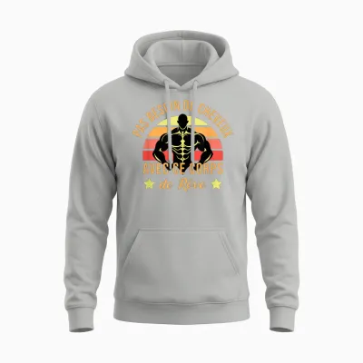 Pas Besoin De Cheveux with This Body Dream Humor Gym Unisex Hoodie - Ash