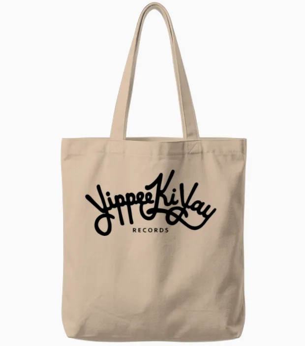 Yippee Ki Yay Records Tote Bags in Natural