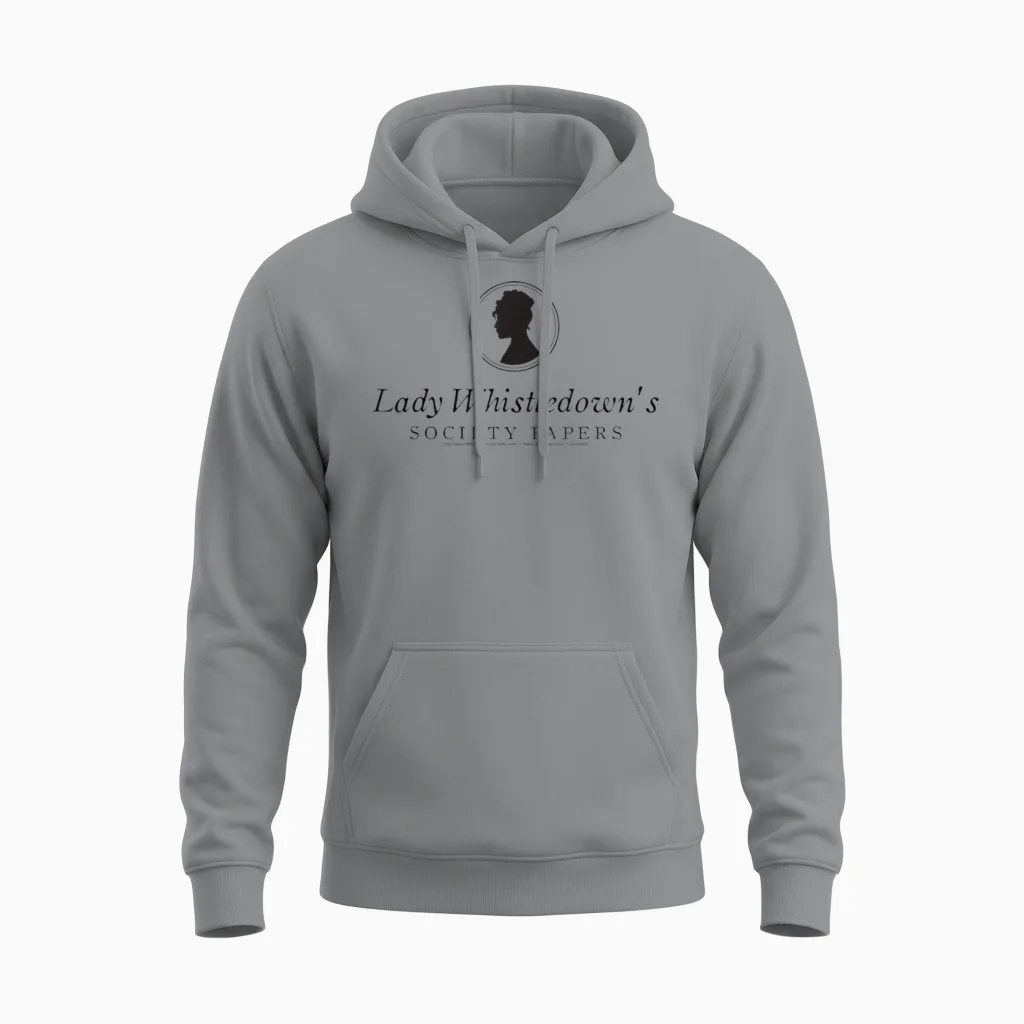 Bridgerton Lady Whistledown Society Papers Unisex Hoodie in Sport Grey