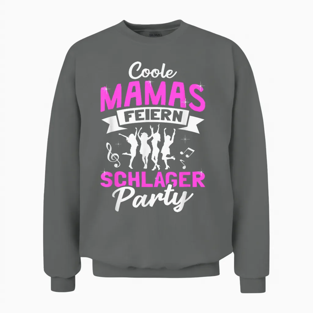 Coole Mamas Feiern Schlager Party Unisex Sweatshirt in Graphite Heather
