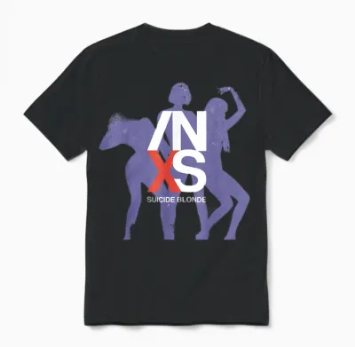Inxs – Suicide Blonde Dancers T-Shirt, Black, S Unisex T-Shirt - Black