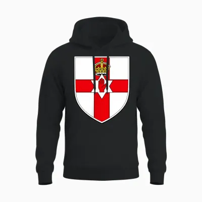 Drapeau De L'irlande Du Nord - Armoiries De L'irlande Du Unisex Hoodie - Black