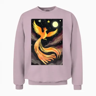 Phoenix Night Flight Unisex Sweatshirt - Light Pink