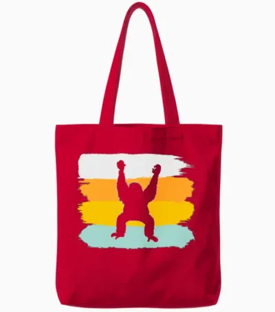 Orang Utan Retro Tote Bags - Red