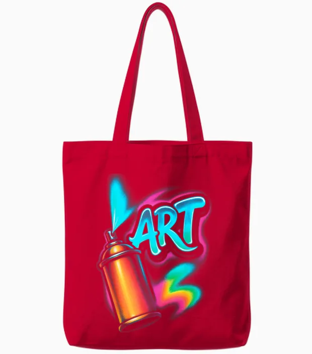 Graffiti Street Art Urban Painting Künstler Graffiti Künstler Tote Bags in Red