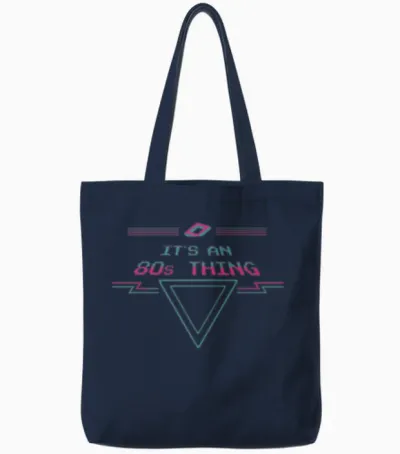 It S an 80s Thing Retro Tote Bags - Navy