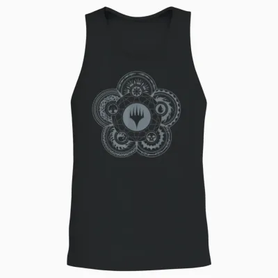 Magic: the Gathering Icon Hieroglyph T-Shirt Small Unisex Tank Top - Black