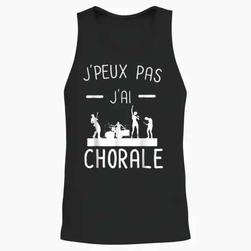 Je Peux Pas J'ai Choir Gift Singer Unisex Tank Top - Black