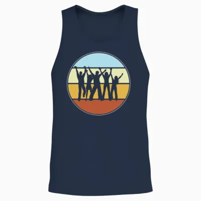 Dancing Retro Unisex Tank Top - Navy
