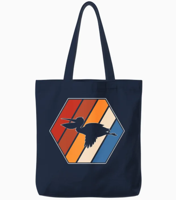 Pelican Retro Tote Bags in Navy