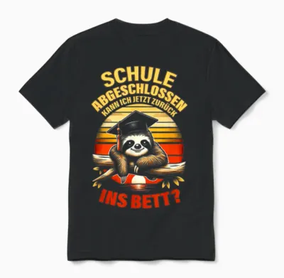 Schulabschluss 10 Klasse Schule Realschule Hauptschule Abi Unisex T-Shirt - Black