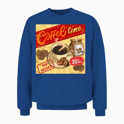 Vintage Retro Coffee Unisex Sweatshirt - Royal