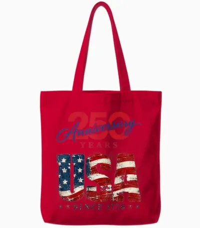 250 Ans De La Liberté 250e Anniversaire Usa Independence Day Tote Bags - Red