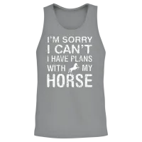 I Have Plans with My Horse Funny Horse Owner Unisex Tank Top - Sport Grey – 2