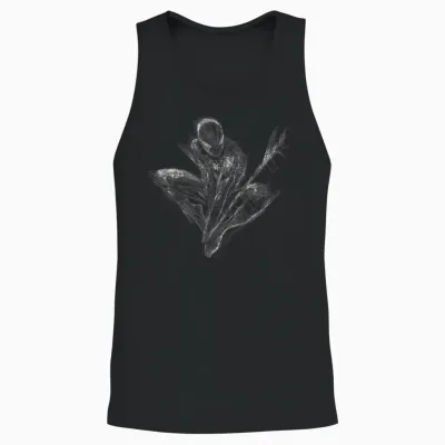 Marvel Universe Spiderman Web Crouch Unisex Tank Top - Black