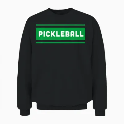 Classic Cool Retro Pickleball Unisex Sweatshirt - Black